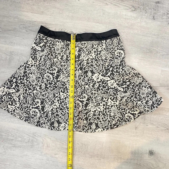 Rickis Quilted Brocade Jacquard Size  8 Ivory A-Line Skirt - Picture 6 of 15